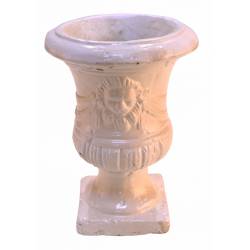 Copa romana color crema de cerámica