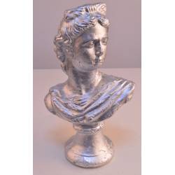 Busto masculino plateado