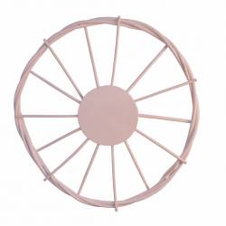 Rueda mimbre color blanco