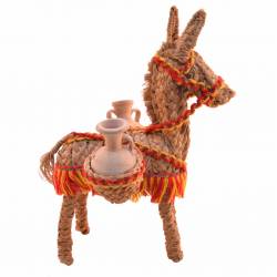 Burro decorado con cántaros