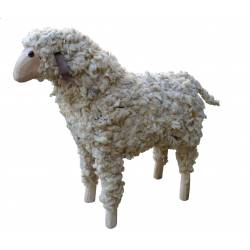 Oveja lana natural cabeza recta