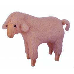 Oveja pequeña lana rosa