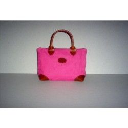 Bolso Blando, Recto, Lino y Piel