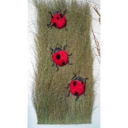Panel esparto con 3 mariquitas