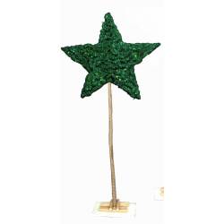 Estrella de pie esponja verde con luz