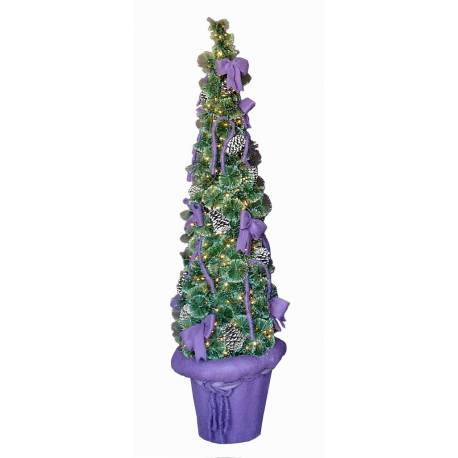 Cono espumillón y lana con luz