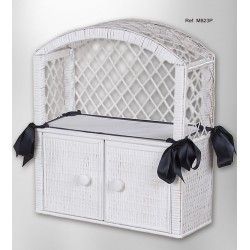 Estantería colgar baldas y puertas mimbre