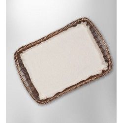 Bandeja de plancha rectangular mimbre