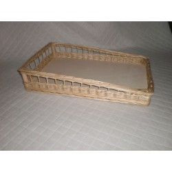 Expositor rectangular calado mimbre