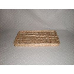 Bandeja rectangular tireta mimbre