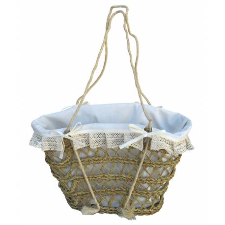 Bolso de esparto con forro