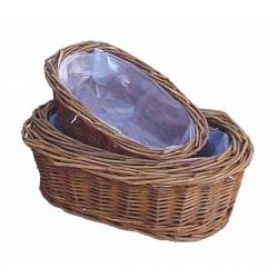 Set de 3 bandejas forradas plástico