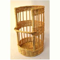 Expositor mimbre blanco