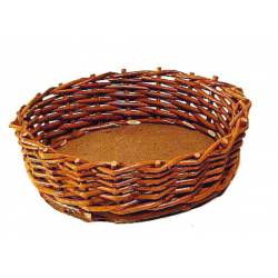 Bandeja redonda mimbre rústico