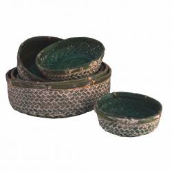 Set de 6 paneras verdes