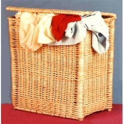 Ropero rectangular mimbre blanco