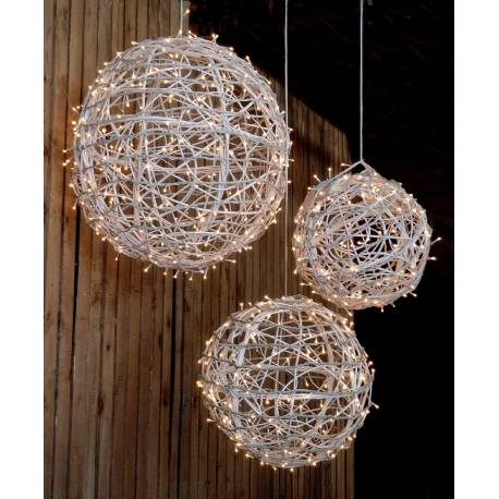 Bola blanca con luz led