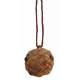 Colgante bola lana marrón