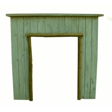 Chimenea madera color gris